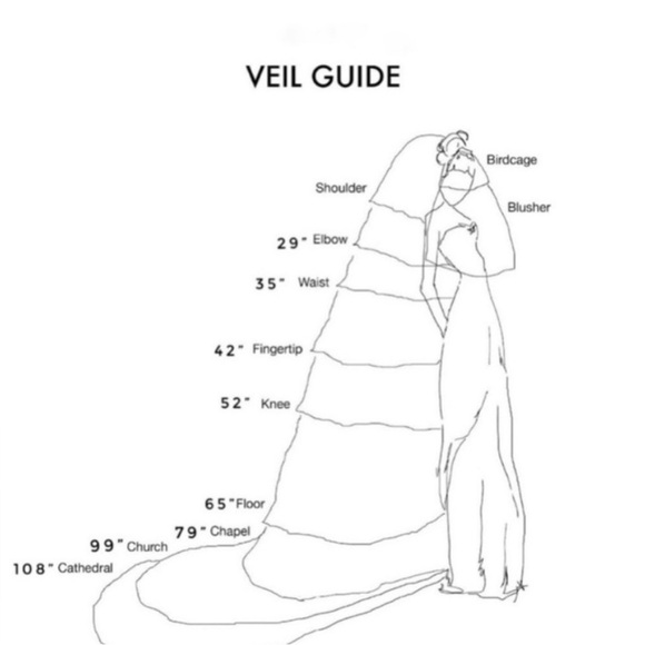 Floral Lace Short Wedding Veil with Comb Fingertip Length - Picture 6 of 6